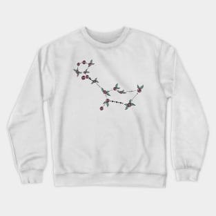 Cetus (Sea Monster) Constellation Roses and Hearts Doodle Crewneck Sweatshirt